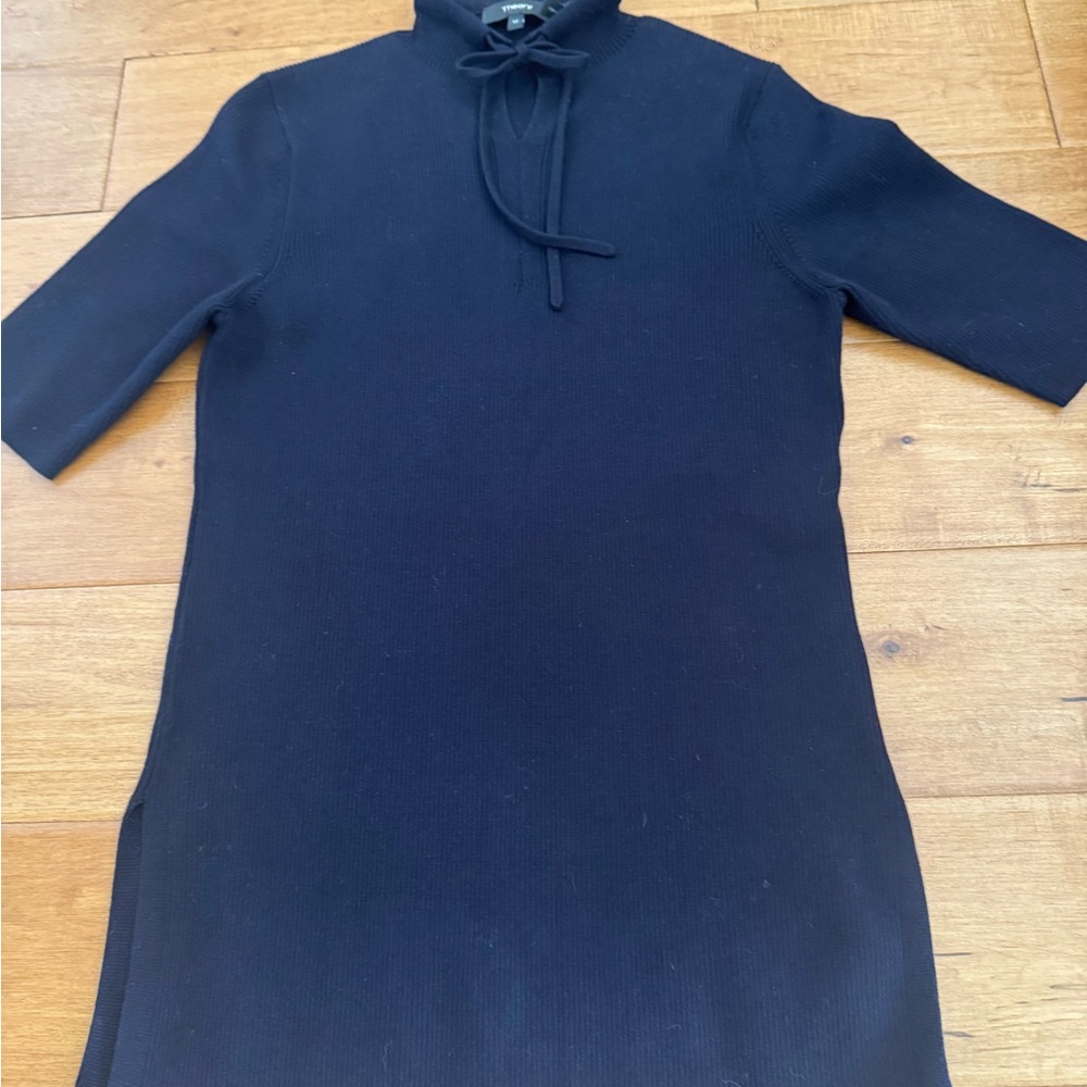 Theory Navy Crew Neck Sweater